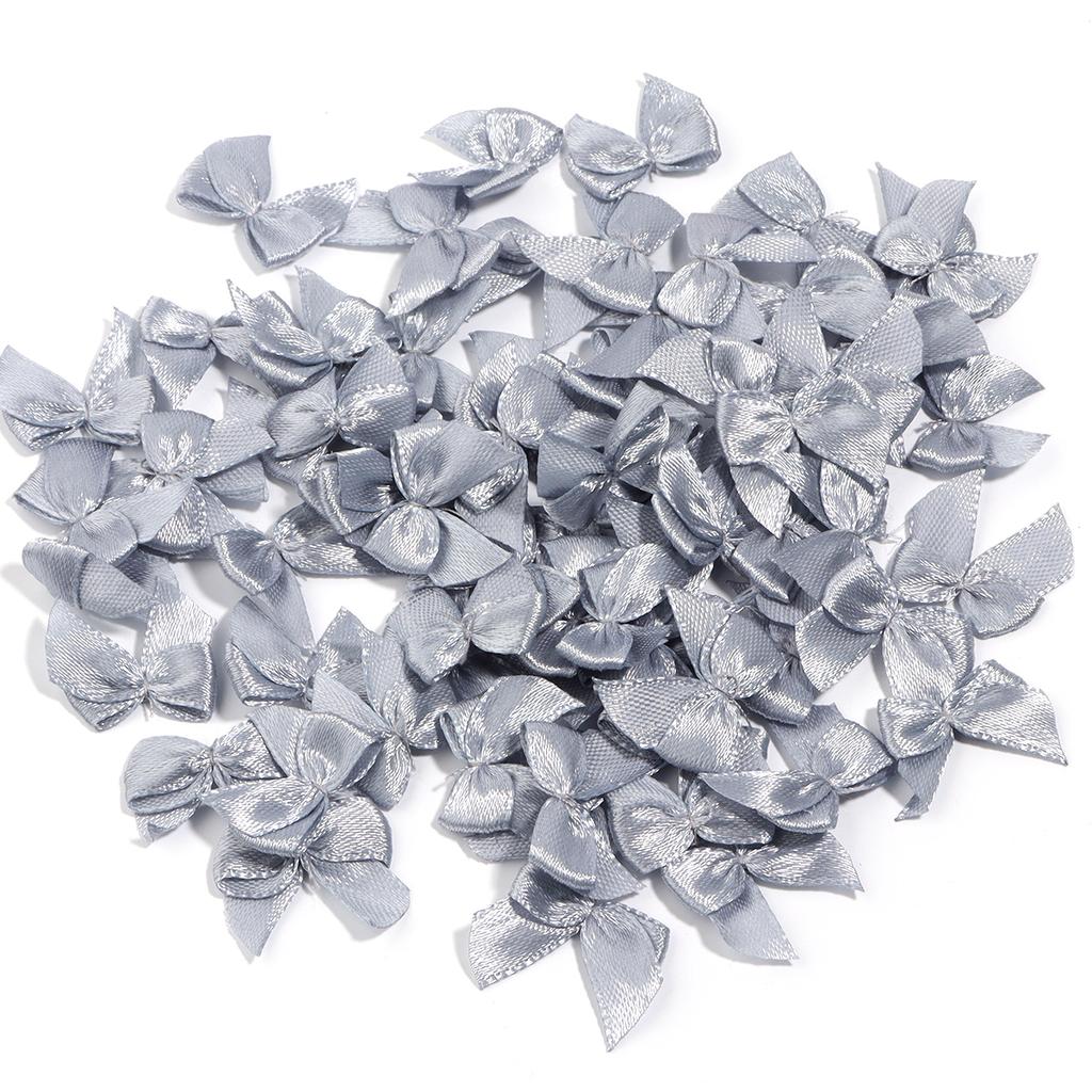 100 Stück/Los Polyester Satinband Schleifen Bunte Kleine Schleifen Für DIY Handnähen Kleidung Weihnachtsfeier Dekoration Zubehör