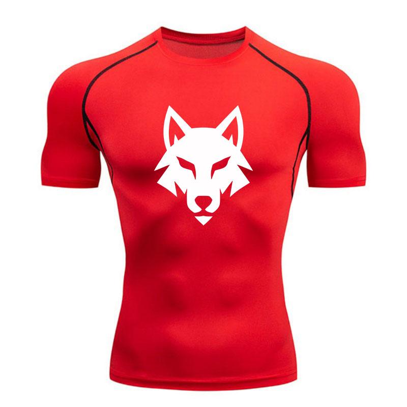 Men's Compression Athletic T-Shirt, Quick Dry Breathable Wol