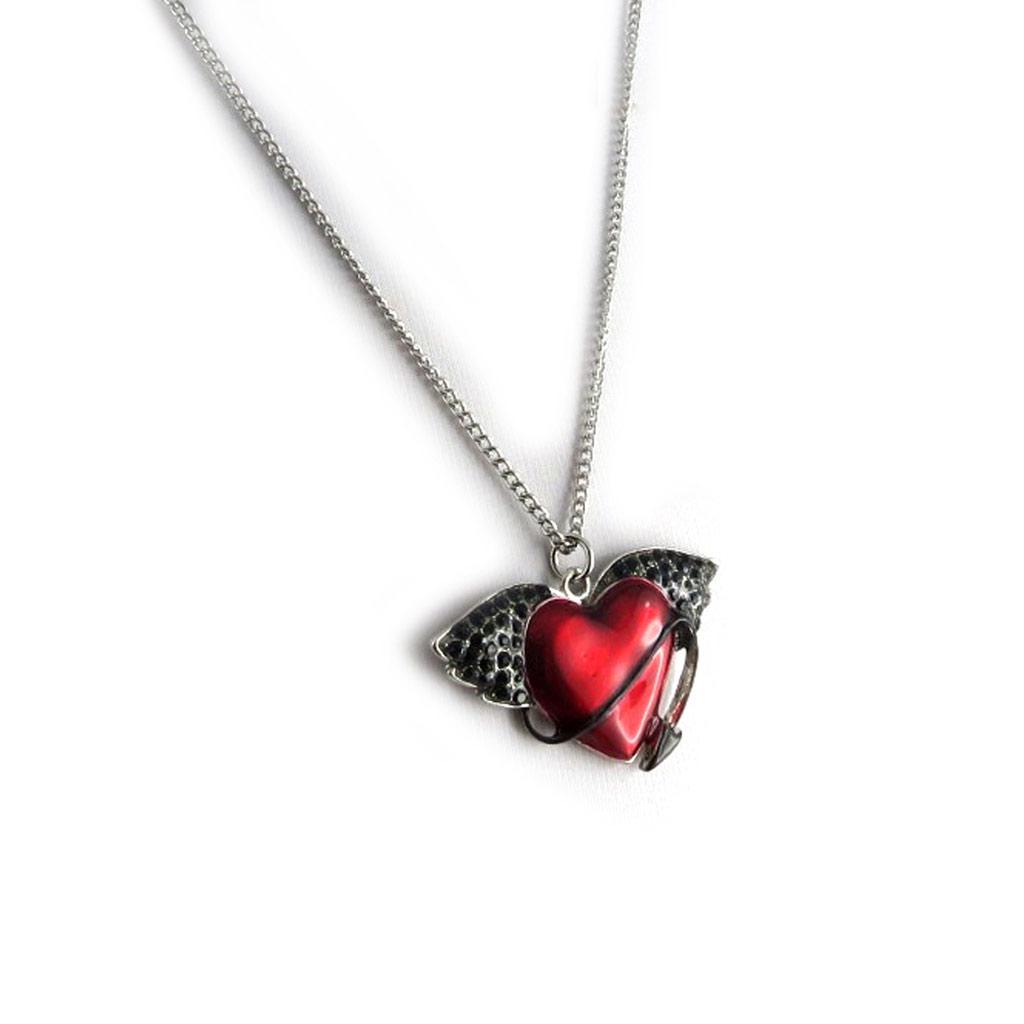 Les Trésors De Lily [L1339] - Collier créateur 'Coeur de Diablesse' rouge