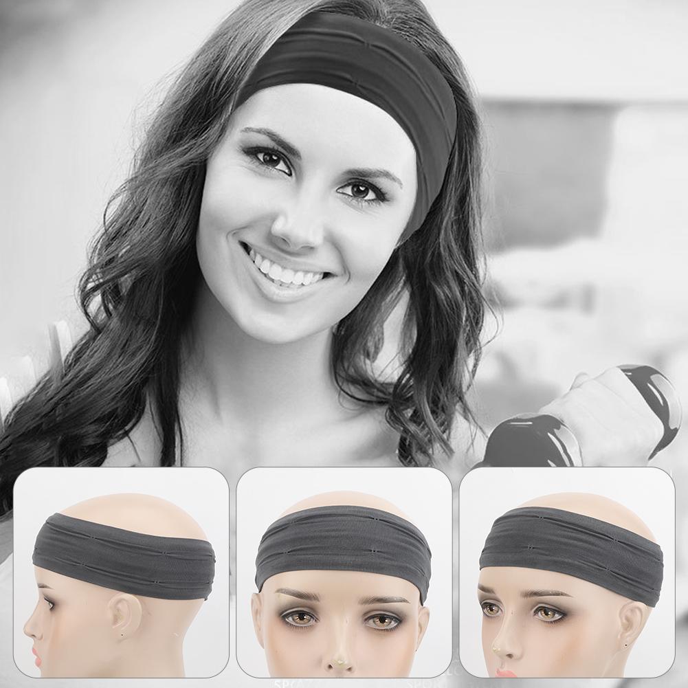 Elastic Sport Headbands Absorbent Sweatbands Hair Bands for Yoga Running Fitness Gym AccessoriesGray