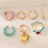 SHEIN New Suit Earrings Girls 2025 Simple No Ear Piercing Ear Clips Personalized Punk Internet Celebrity Combination Earrings