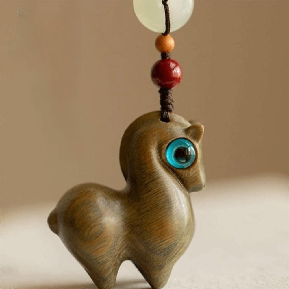 Zodiac Horse Key Chain Cartoon Chinese Style Key Ring Becoming Rich Bag Pendant  Car Key Chain