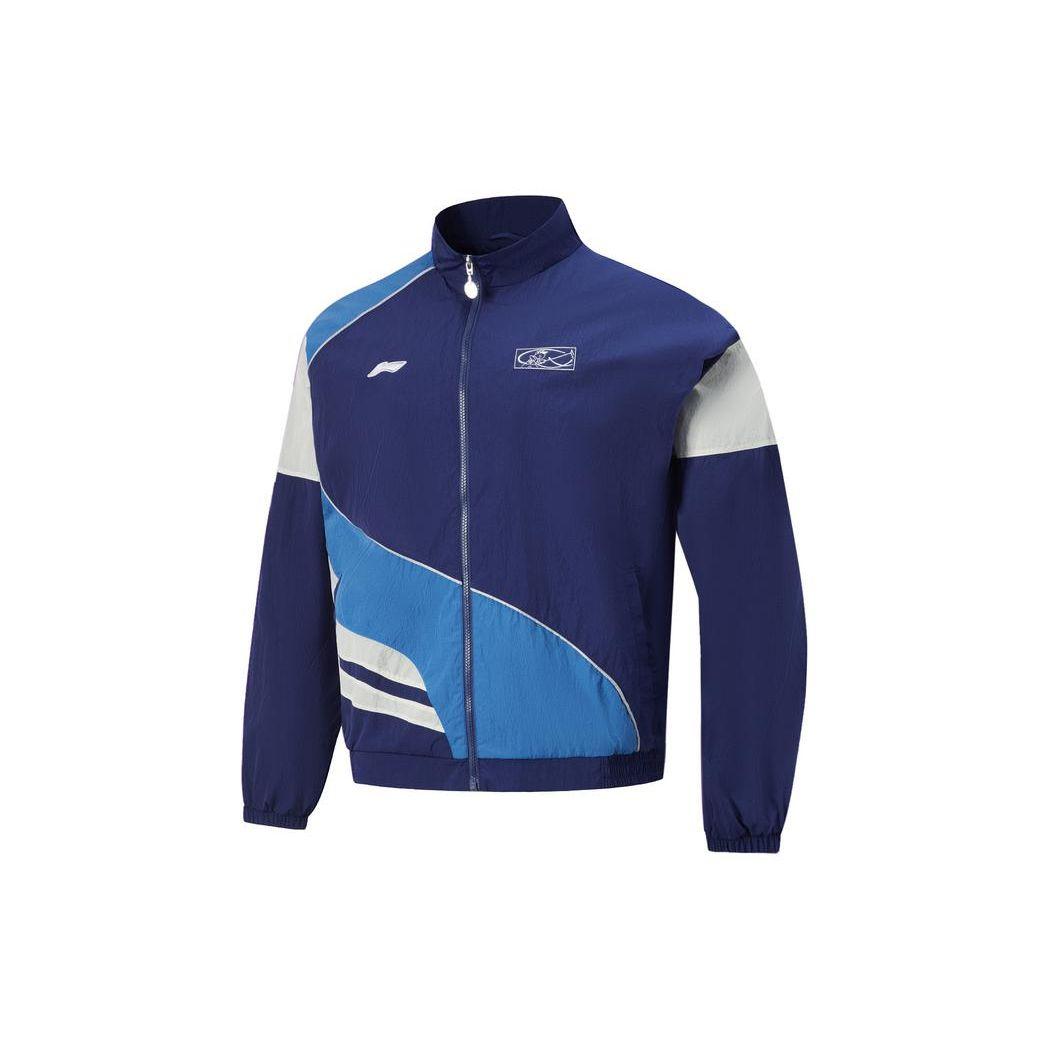 

Серия настольного тенниса Li Ning Цветной блок Застежка-молния Спортивная куртка Унисекс Куртки Синяя AFDU997-4 S