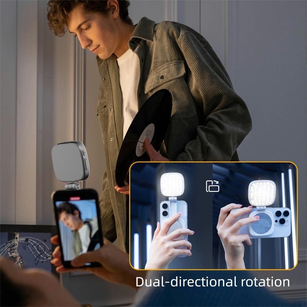 with Mirror Magnetic Selfie Light Stand Magnetic Photo Light Mini Selfie Fill Light  Outdoor