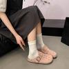 Damen Plattform-Slipper mit geschlossenem Zehenbereich im Birkenstyle, Sandalen mit weicher Sohle, Sommerschuhe