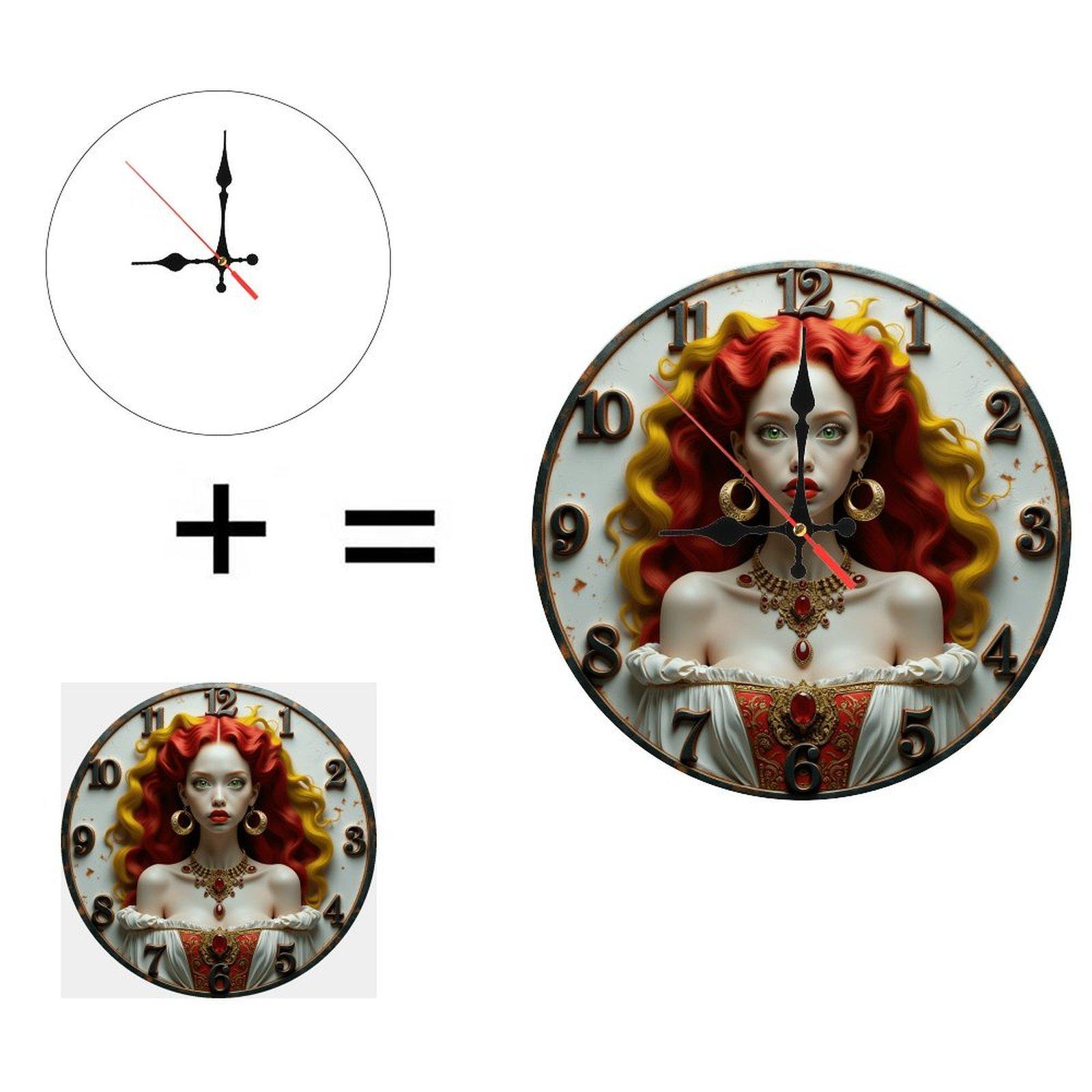 25x25cm Wood Wall Clock for an Office with a Custom Mission Statement (White,25*25cm/9.843*9.843inch) белый