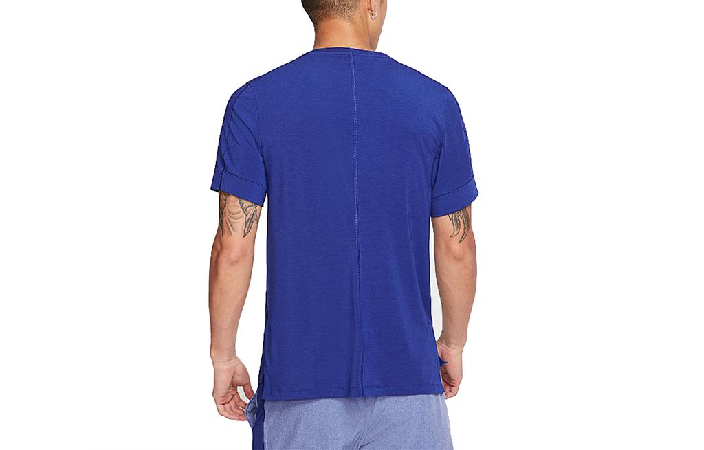 Nike T Shirts Men's Blue Crew Neck Moderate Straight Fit BV4035-455