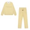 Unisex Bavlněný Streetwear Set: Mikina bez kapuce s grafickým potiskem písmen Volné kalhoty Podzim