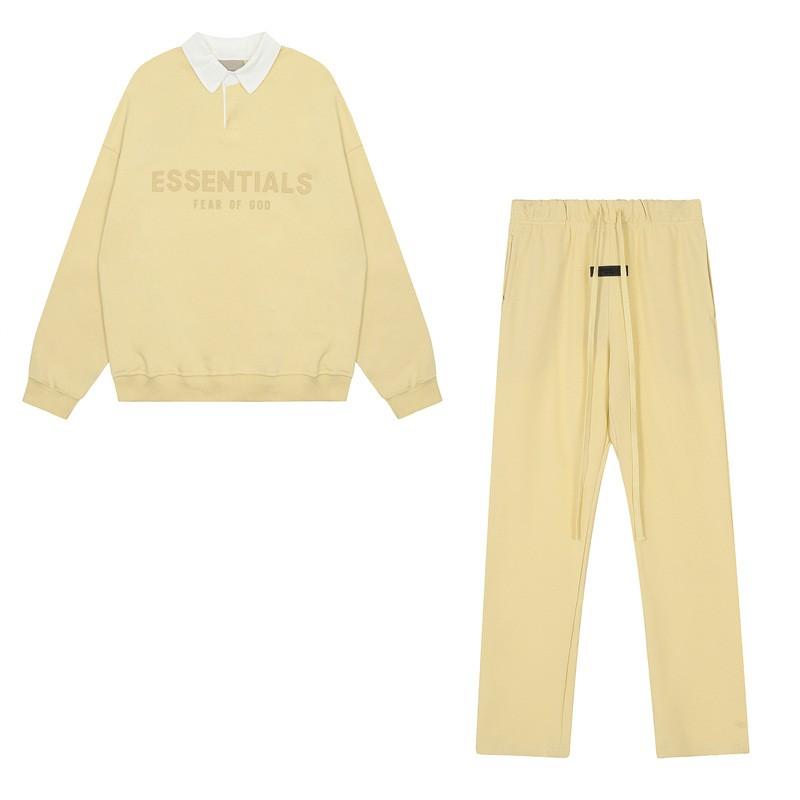 Unisex Bavlněný Streetwear Set: Mikina bez kapuce s grafickým potiskem písmen Volné kalhoty Podzim