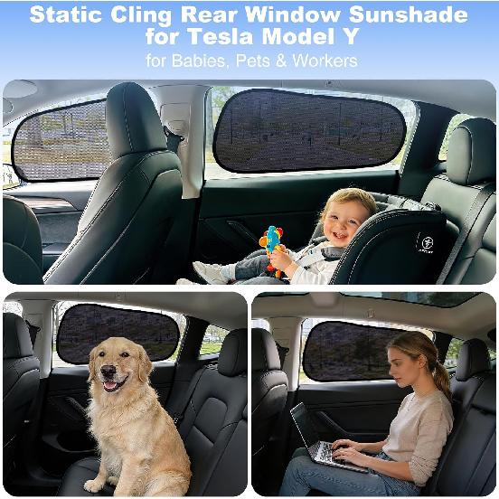 ZATOOTO Car Window Shades for Tesla Model Y Juniper 2020-2026,4Pack
