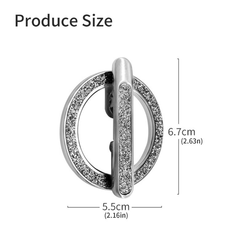 Multiple Angle Adjustable Glittering Brooch Design Phone Grip With Rotatable Magnetic Base Finger Stand Rack For Phone