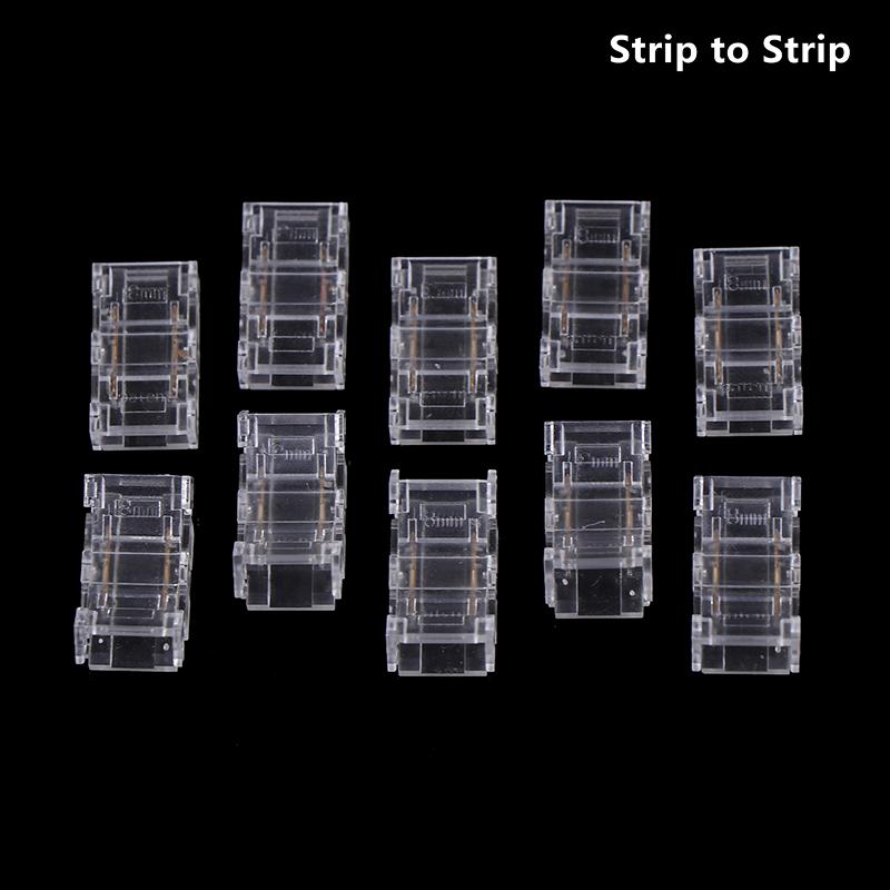 

10PCS 2pin 8mm COB LED Strip To Strip LED Connectors Strip To Wire Connection Solderless Extension For Strip Lights