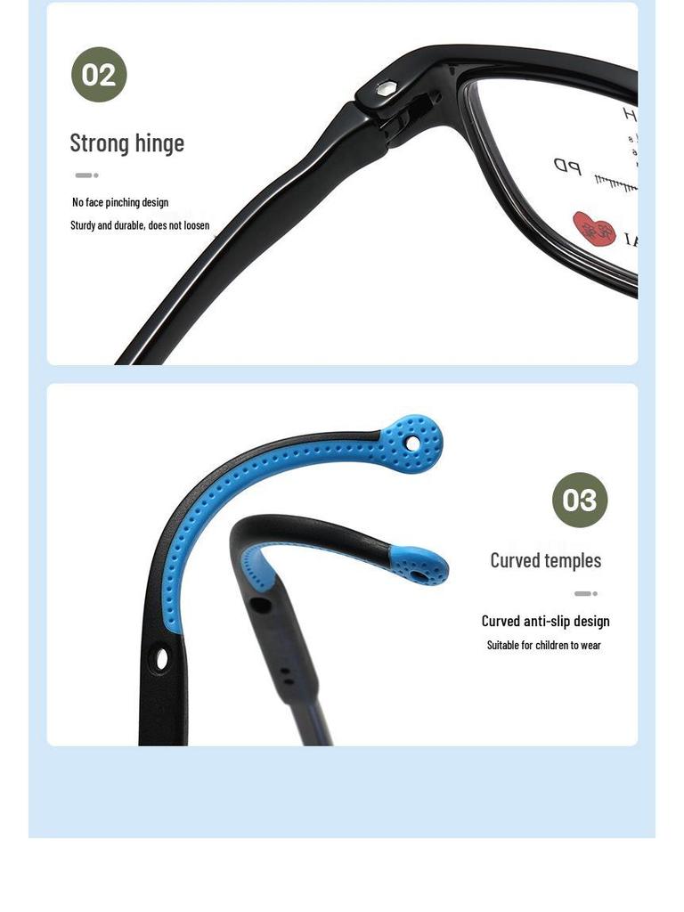 Unbreakable Kids' Silicone Myopia Glasses - Anti-slip, Transparent Frames for Boys and Girls, Prescription-Compatible