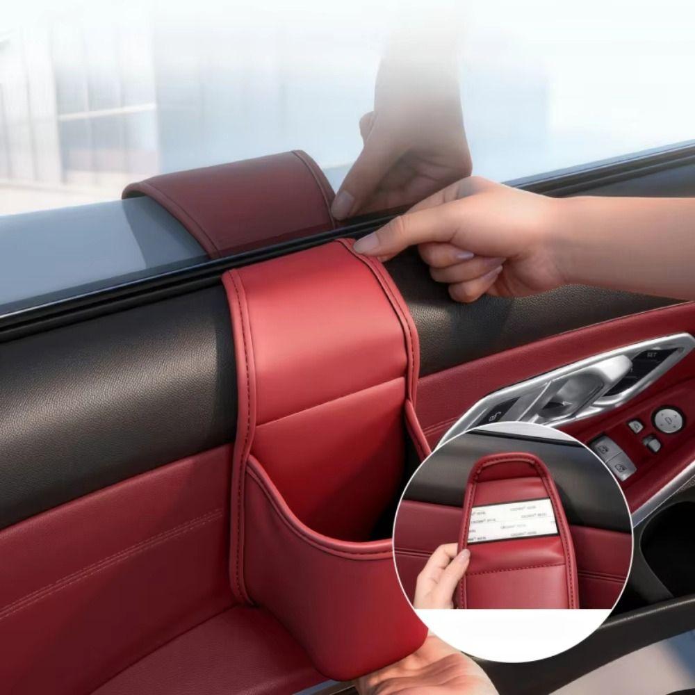 PU Leather Car Storage Box Multifunctional Car Drink Rack High-End Car Cup Holder Passenger Seat