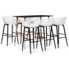 Day and Night - Day and Night High Table and Bar Stools 7 Pieces Black and White