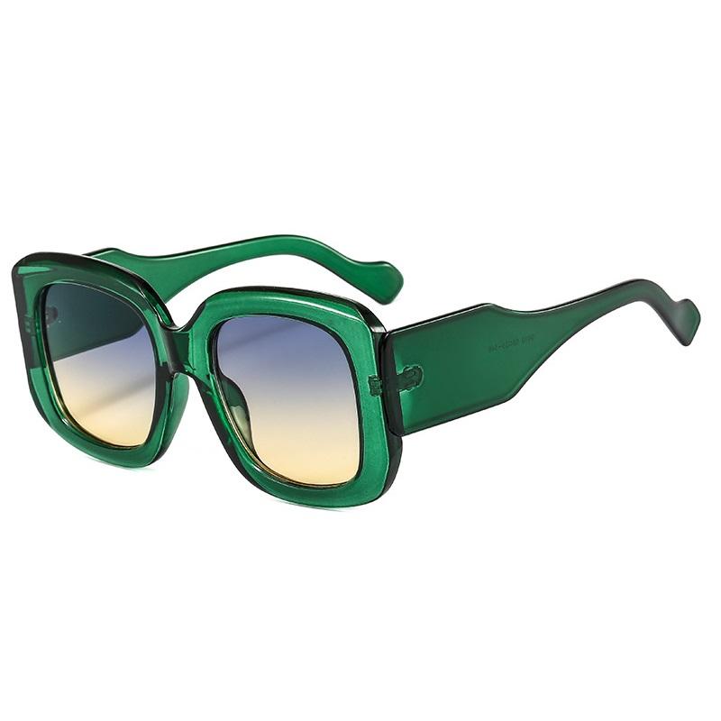 New Oversized Square Sunglasses Vintage Women Fashion Sun Glasses Green Red Shades Big Uv400 Men Luxury Brand Male Female