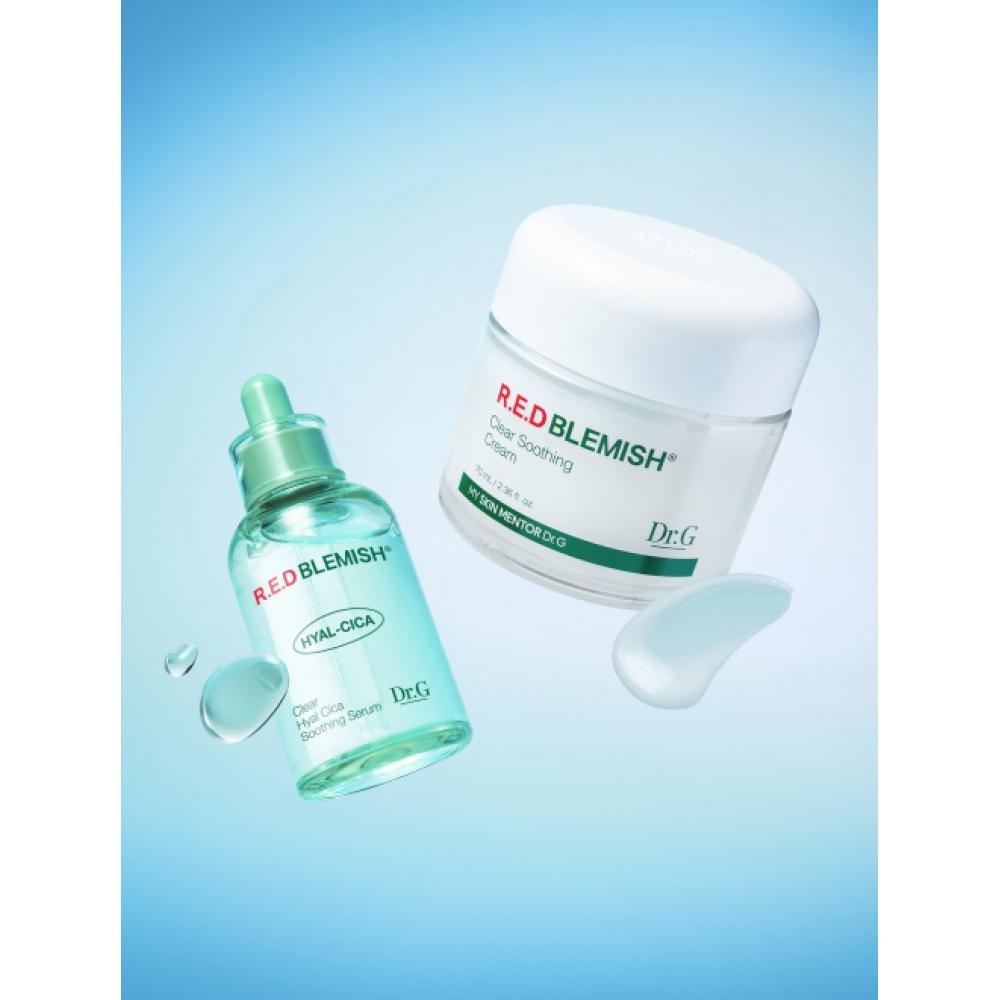 Dr.g Red Blemish Clear Hyal Cica Soothing Serum 50ml+Red Blemish Clear Soothing Cream 50ml FREE
