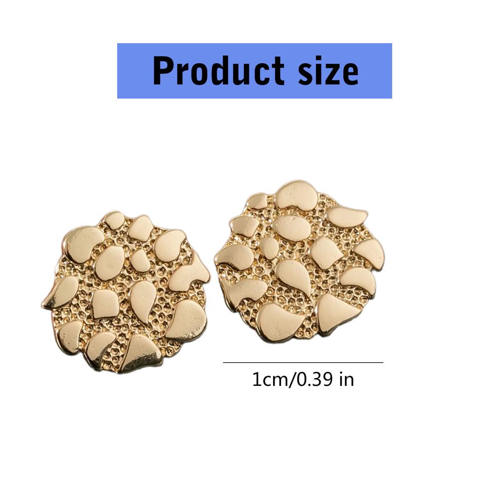 Vintage Gold Geometric Earrings Women Irregular Earrings Alloy Texture Perfect for Daily Wear and Special Occasions