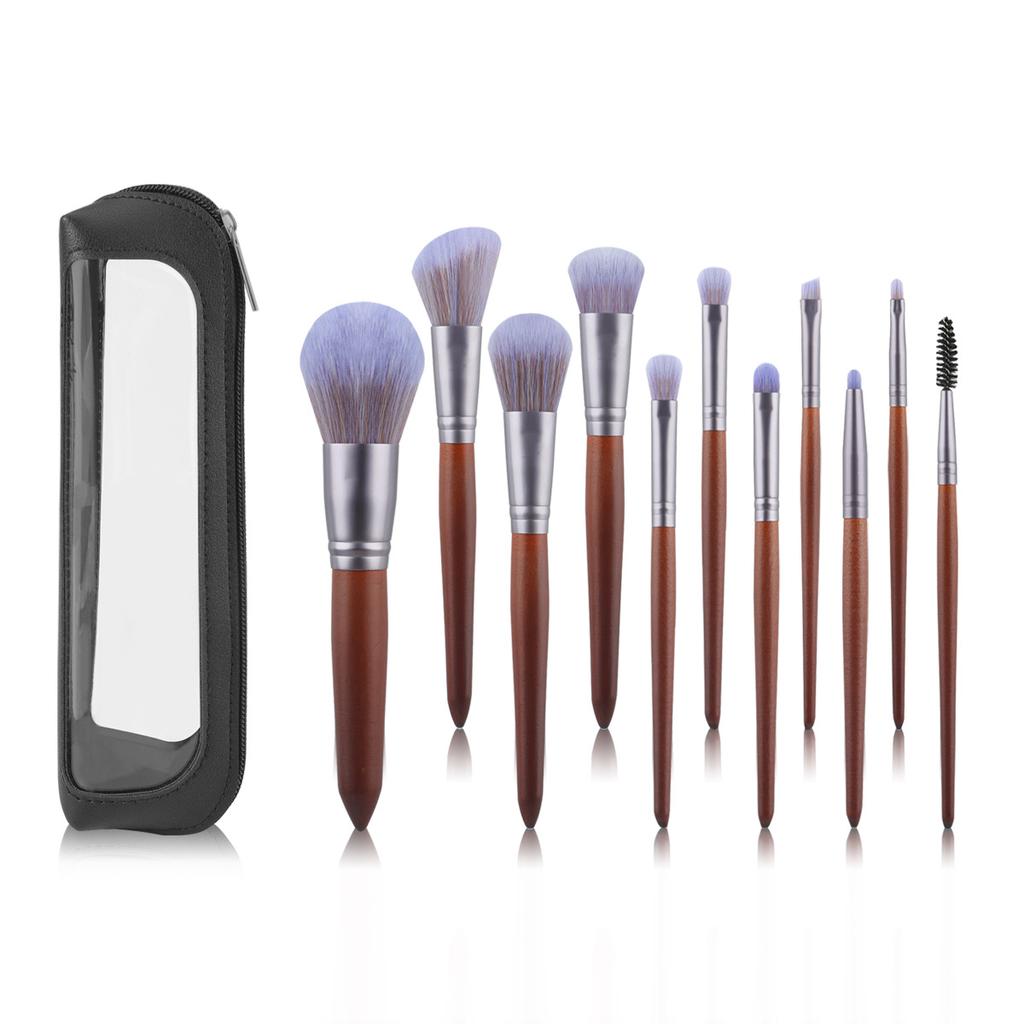 11 Makeup Brush Set Super Soft Loose Powder Brush Eyeshadow Brush Highlight Brush Grooming Beauty Tool Now