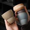 170M Japanese Style Coarse Pottery Espresso Coffee Cup Vintage Ceramic Kung Fu Tea Cup Home Breakfast Cup