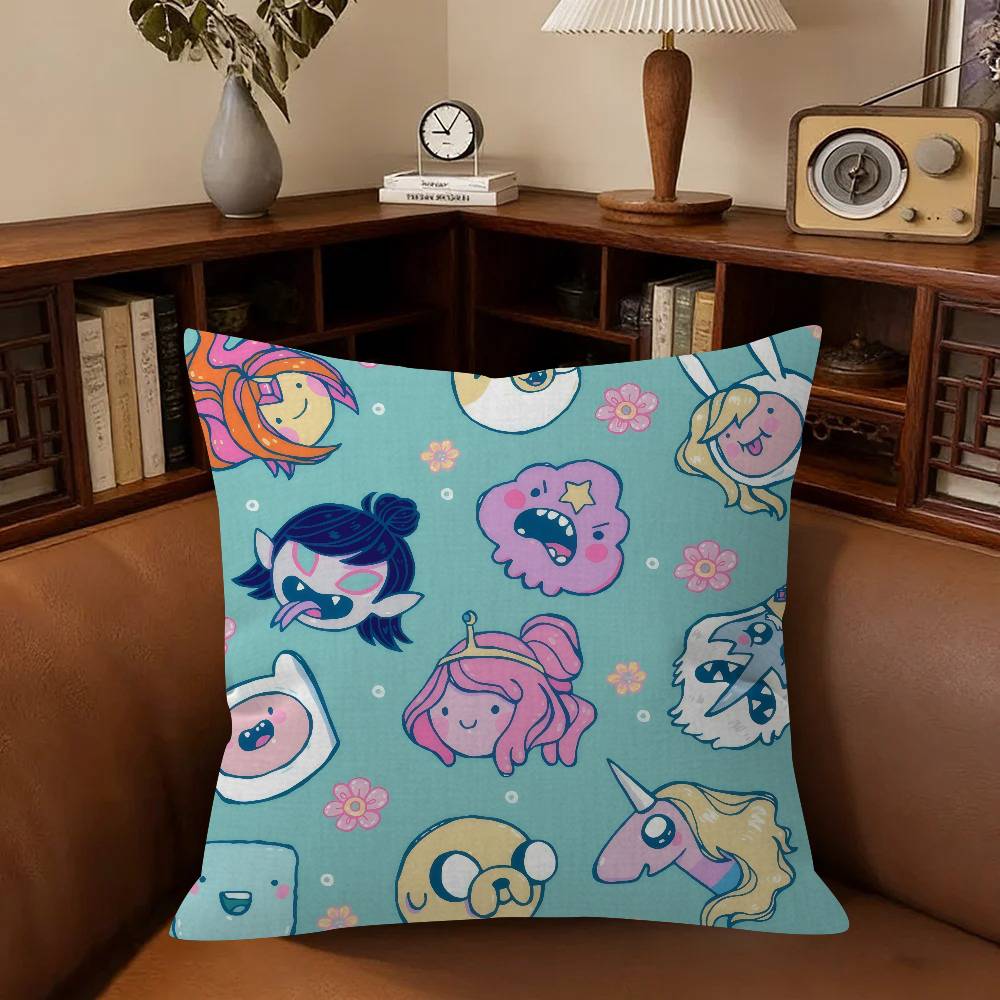 Cushion Cover Inches Farmhouse Decor Home Throw Pillow Covers For Couch Decorations Anime A-Adventures T-Imes