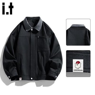 Men's Relaxed Fit Cotton Lapel Jacket
