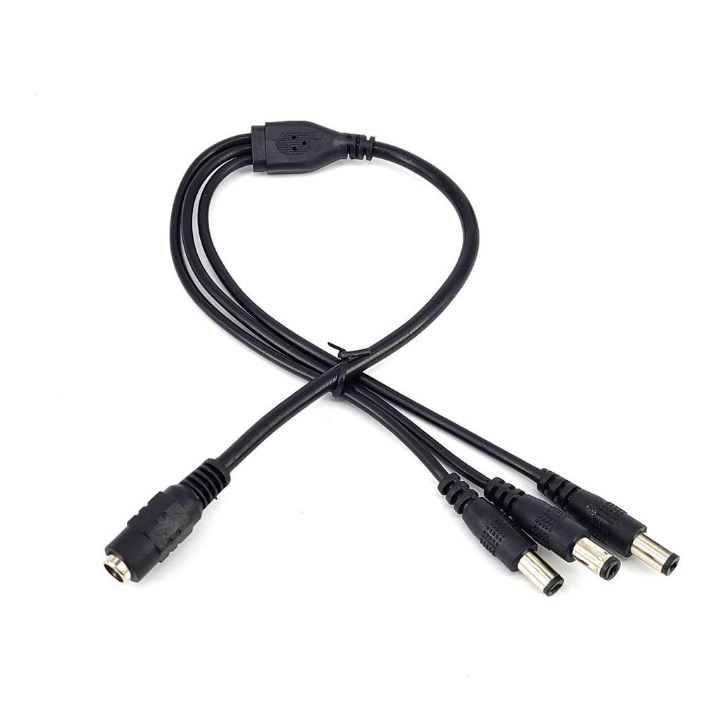 Triple Split 5.5*2.1 DC Power Cord: Female to Three Male, All-Copper