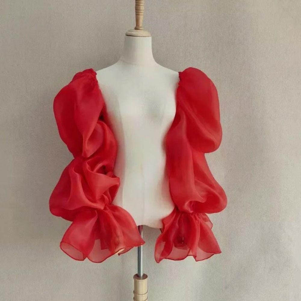 Bowknot Bride Detachable Sleeves Evening Dress Decor Fairy Sleeves Sheer Cover Sleeves Banquet