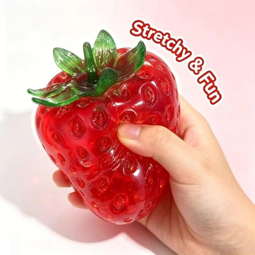 Non-Rebound Strawberry Squeeze Toy TPR Moldable Squeeze Ball New Fruit Sensory Toy  Squeezing Play