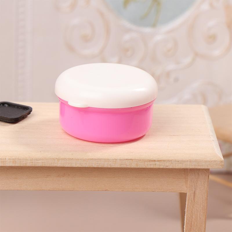 

1:12 миниатюрных ланч-боксов для кукольного домика, имитация пластиковой коробки для хранения, мини-коробка для хранения свежих продуктов, игрушечная модель кухонной посуды, декор as the picture