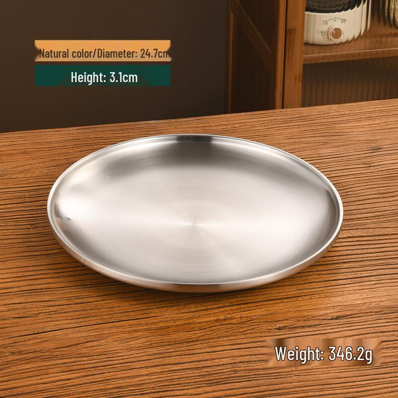 

Commercial Thickened Stainless Steel Round Serving Plates