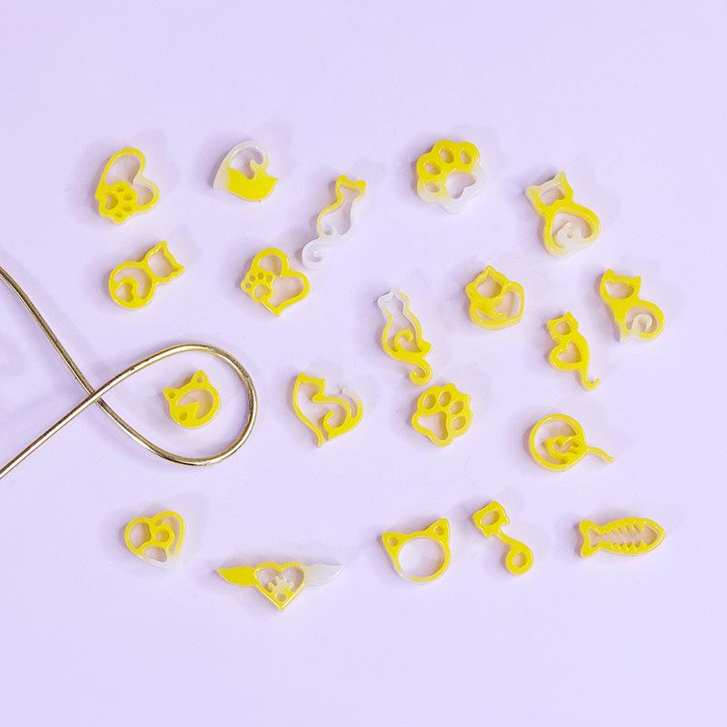DIY Crystal Epoxy Mini Cat Stud Earrings Silicone Mold, Kitten Series Ear Jewelry Earrings Mold