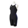 Challenge Swimmer Half Suit Size 92 X Size FINA Swimming Approved Girls' MX-SONIC II N2MG2411, (Black Blue), 120, (International Federation)
