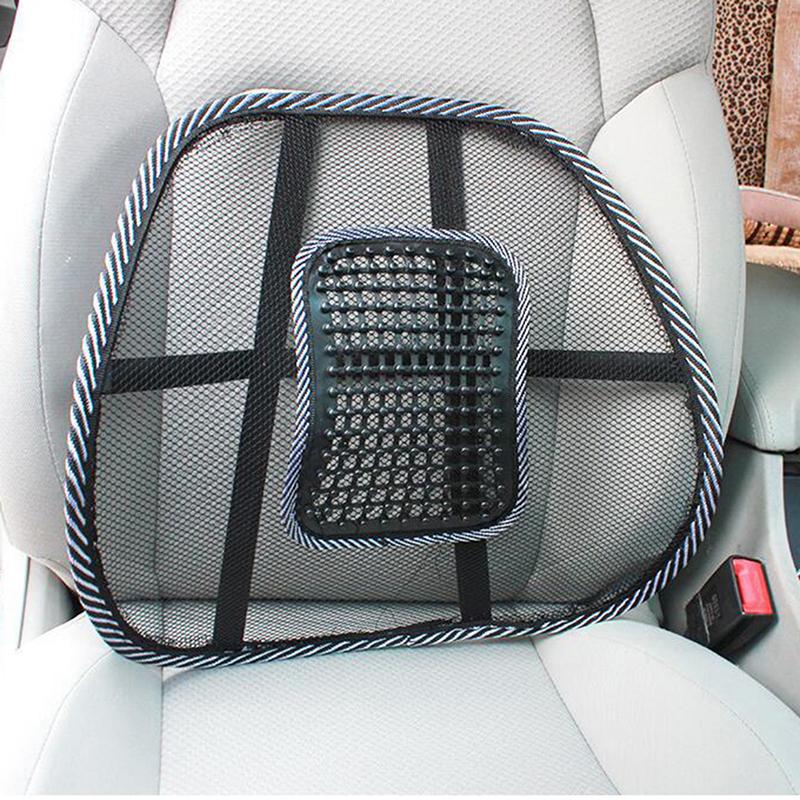 Soft Car Seat Chair Cushion Pad Black Mesh Massage Vent Mesh Back Support