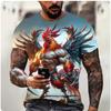 2026 Summer New Men's T-shirt 3D Printing Summer Fashion Top Crew Neck Street Style
