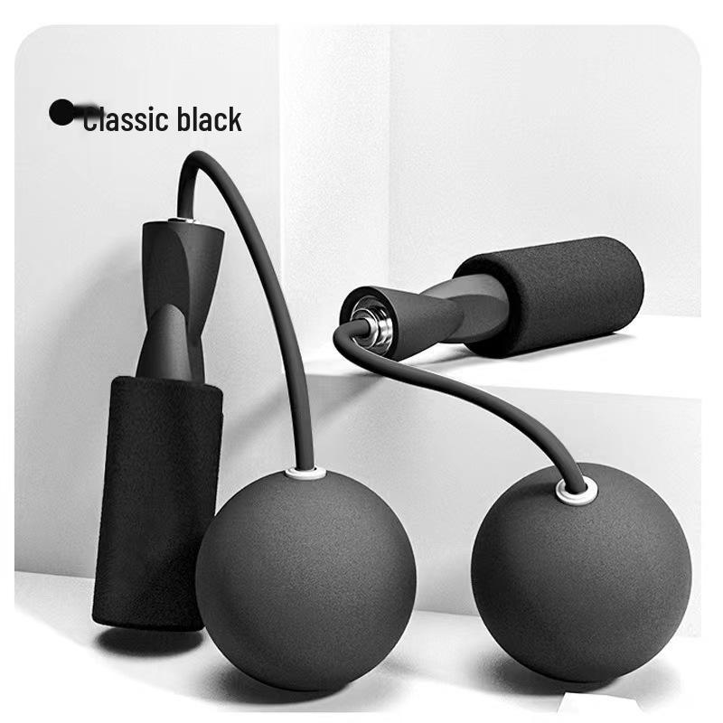 Dual-Use Cordless Weighted Jump Rope with Large Ball for Indoor Fitness