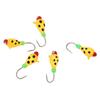 5 Pcs Ice Fishing Hooks High Carbon Steel Fishing Jigs Kit Winter Fishing Lures Head for Outdoor