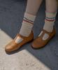 [Kandini] Dark Orange T-Strap Mary Jane Loafers [kdn04ml0113]
