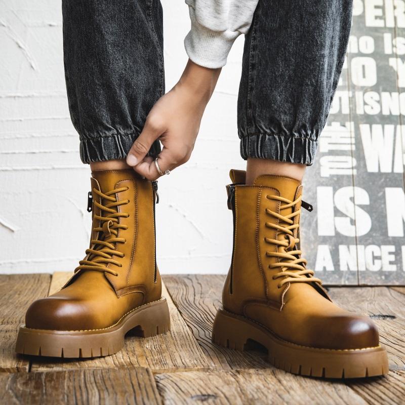 Autumn and Winter Men's Boots Fashionable New Designer Style Outdoor Motorcycle Daily Office Business Party Quality Shoes Hot