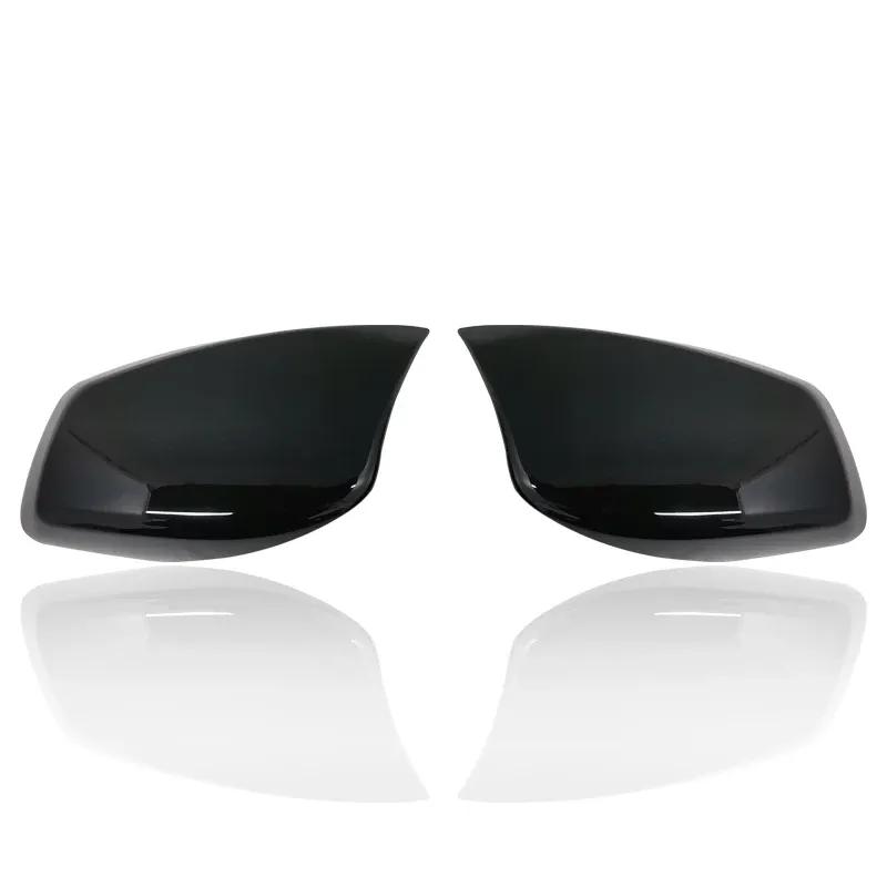 For BMW 5 Series E60 E61 E63 E64 2004-2008 520i 525i 528i 528xi 530i Rearview Mirror Cover Cap Carbon Fiber Glossy Black