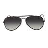 RayBan Letter Logo Stainless Steel Bomber Sunglasses Unisex Couple Black