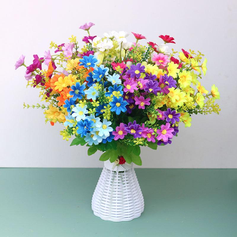 Шелковая композиция из искусственных цветов Цикламен и Ромашка для декора помещений/улицы 1 purple bundle