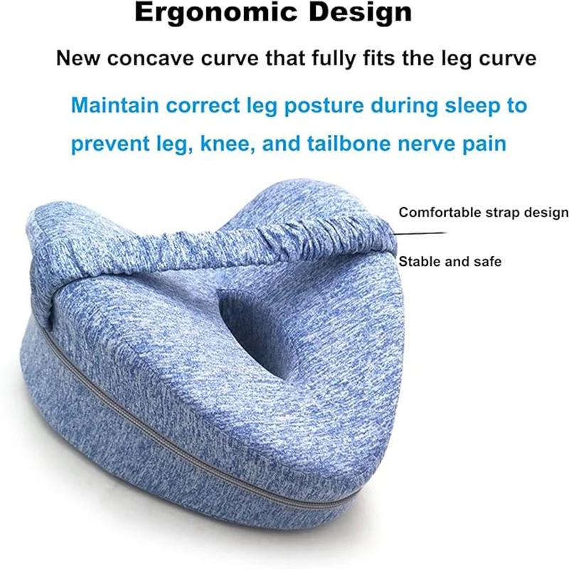 Foam Support Pillow Memory Foam Knee Pillow for Side Sleeper Ergonomic Design Pain Sciatica Hip Back Knees Relief Bedding Home