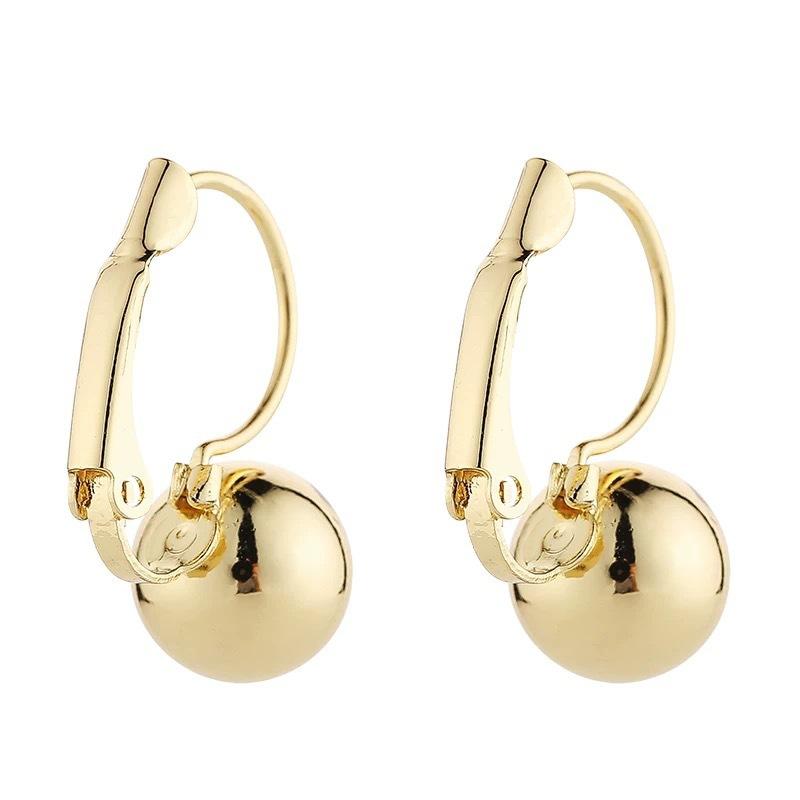 New Korean Version of Simple Ball Earrings, Niche High-end Cold Wind, Personality, Versatile and Fresh Earrings