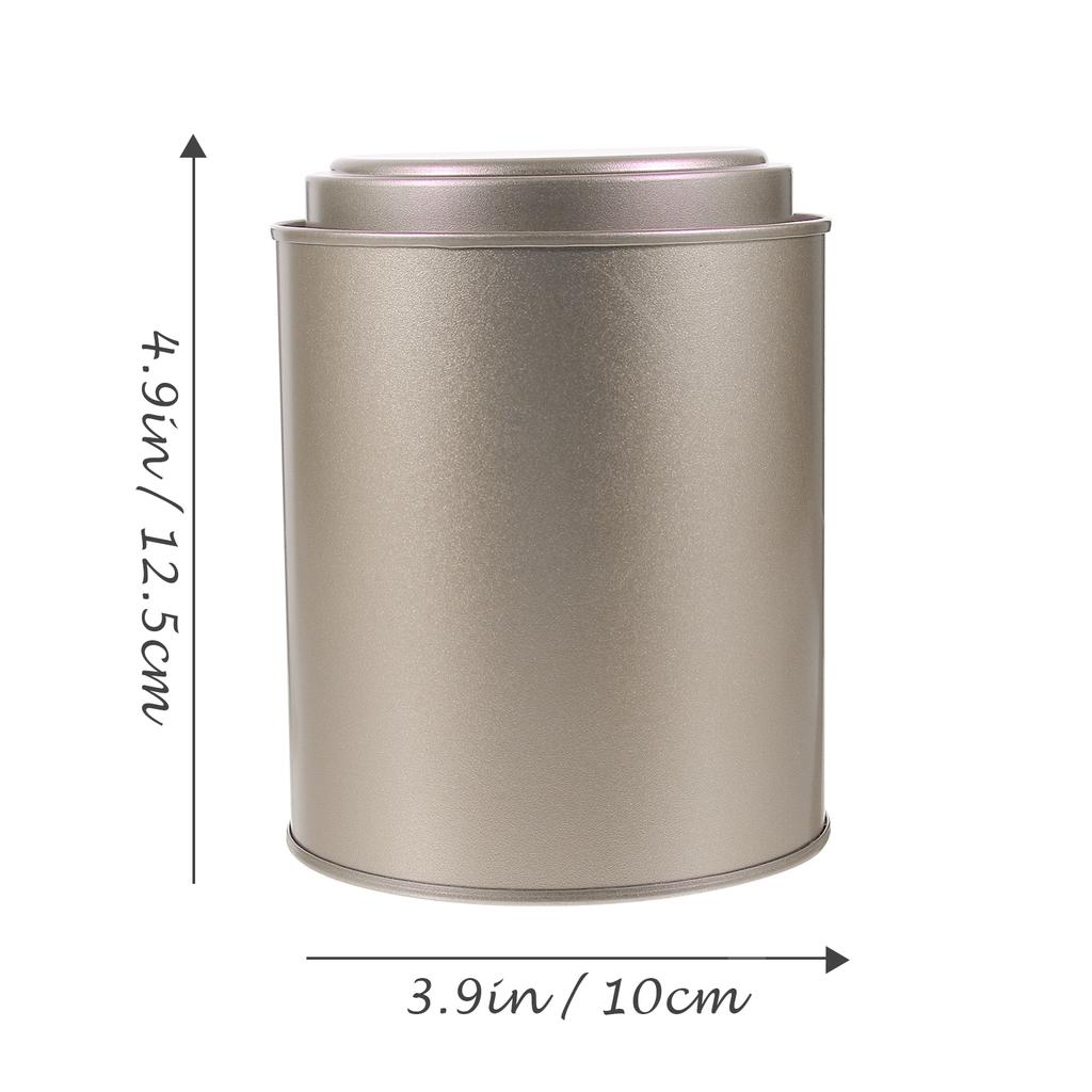 Household Tea Canister Practical Multi-Function Sealing Desktop Tinplate Container Storage Supply Tea Canister