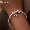 BAMOER 925 Silver Charm Spiritual Heart Infinity Pendant fits Charm Bracelets, 925 Silver Lucky Charm SCC1745