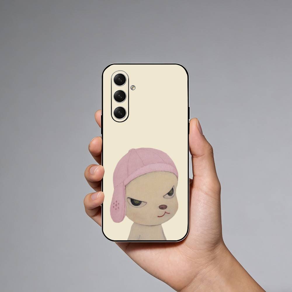Cute Y-Yoshitomo Nara Phone Case For Samsung Galaxy A73,A21s,A22,A31,A52,A53,A71,A41Soft Black Shell