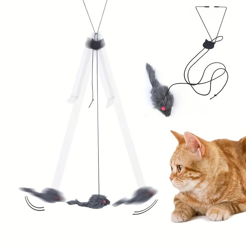 An Adjustable Hanging Toy Made of Plush Material, Equipped with a Door Frame Clip, Suitable for Kittens To Interact