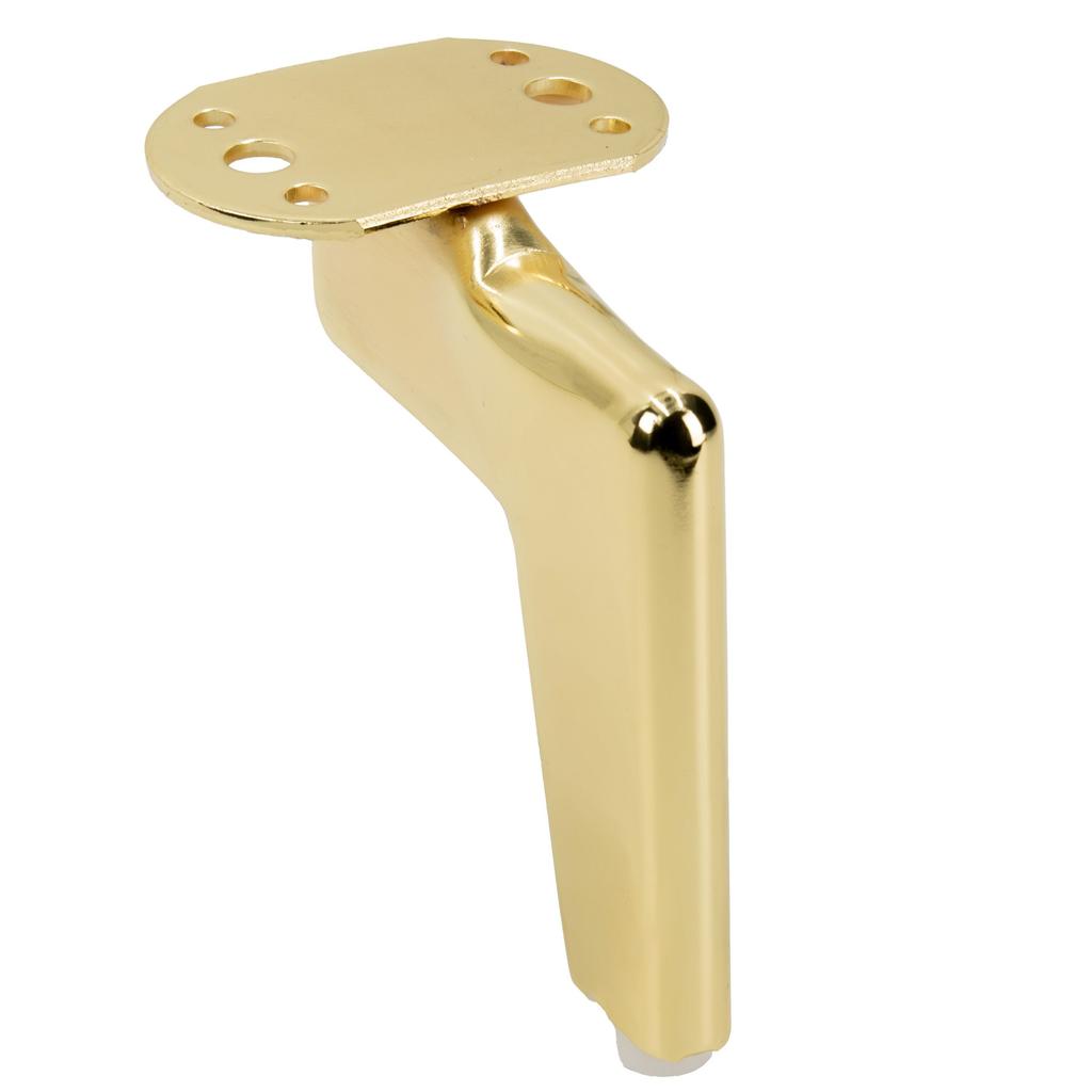 Loft furniture leg, gold chrome, height 12 cm