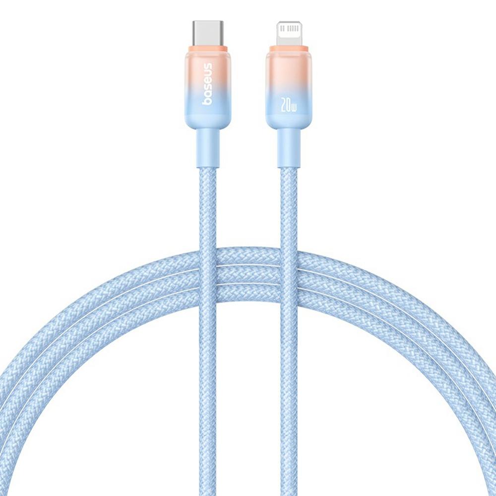 BASEUS Discolor Series 1m Fast Charging Cable Type-C to iP 20W Nylon Braided Data Cord